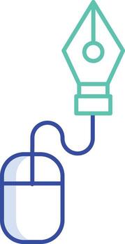 digital design outline color icon design vector