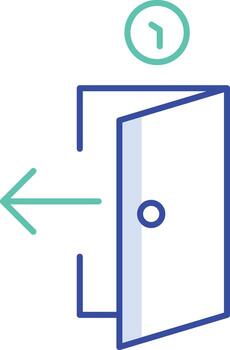 check out outline color icon design vector