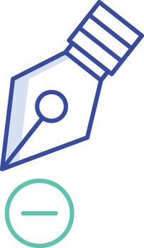 remove anchor point outline color icon design vector