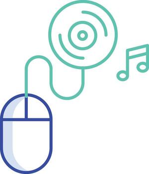 ratón hacer clic contorno color icono diseño vector