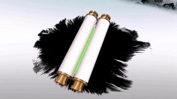 gammal papper skrolla 3d rulla 4k pergament animering öppen upp från vänster till rätt med grön skärm ram video