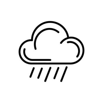 Outline Rain Cloud Weather Forecast Graphic Icon Design vector
