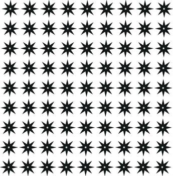 Seamless Black Star Pattern on White Background Minimal Geometric Abstract Design vector