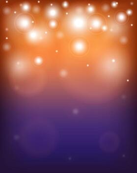 Abstract orange and purple background with sparkles for your creativity vector