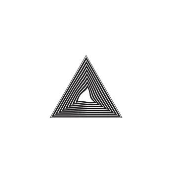 geometric image of a triangle. stylized figure vector