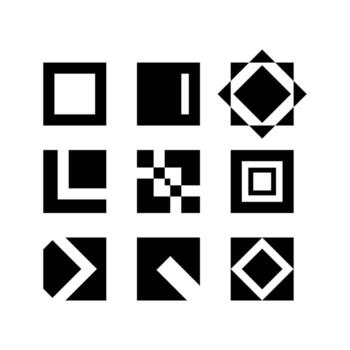 forma pegatina geométrico elementos conjunto vector