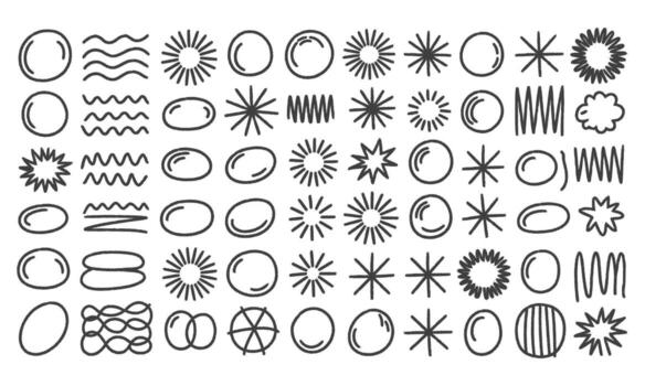 mano dibujado garabatear resumen formas sin costura modelo diseño concepto antecedentes vector
