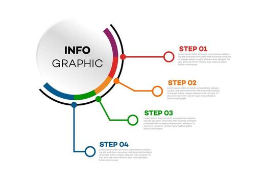 Infographic Process Steps 01, 02, 03, 04 Modern Design vector