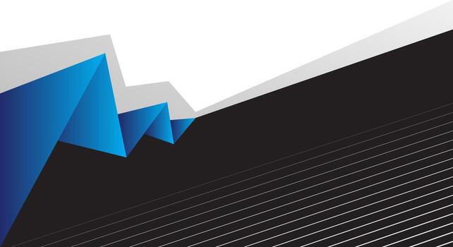 Blue Black gradient geometric shape abstract background design vector