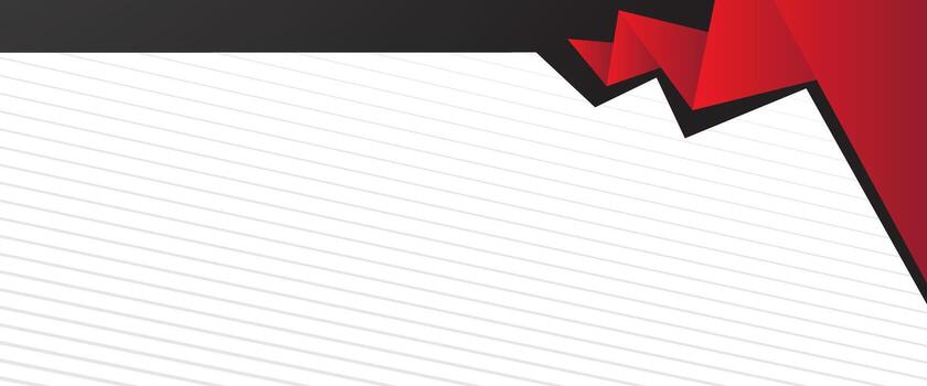 Abstract red black gradient geometric shape on white background vector