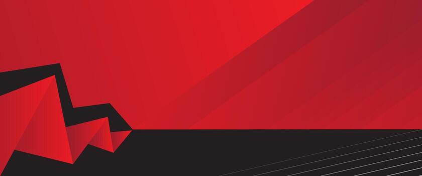 Abstract red black gradient geometric shape background design vector