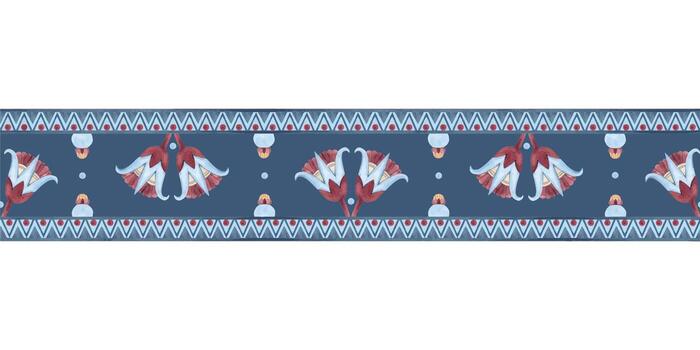 Decorative border with bird motifs vector