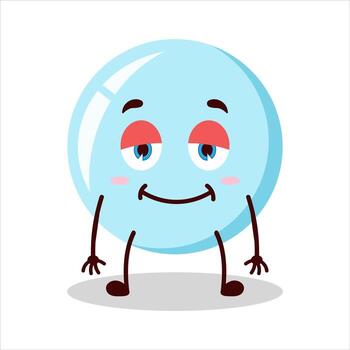 Cute lazy expression of bubble cartoon character vector