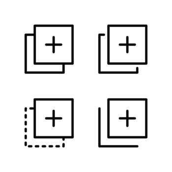 Add icon . Plus icon. Add file, copy icon . vector