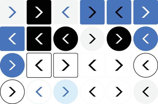 Arrow Icons Set for Navigation and User Interface Direction vector
