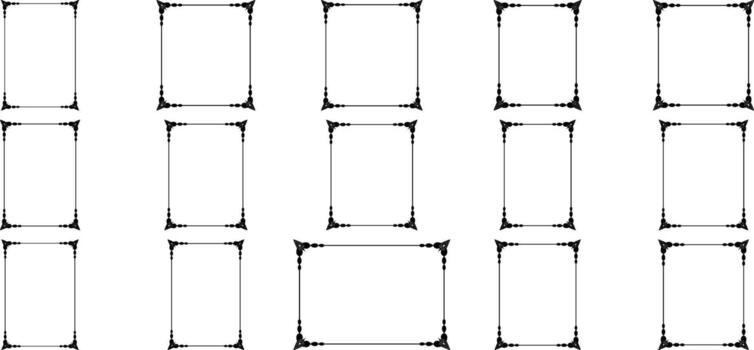 Square and Rectangular Frame set Outlines for Decoration and Display vector