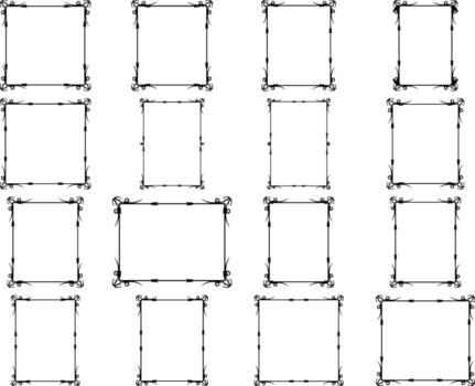 múltiple marco conjunto plantillas para foto monitor y gráfico diseños vector