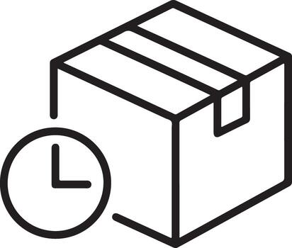 Fast delivery icon symbolizing quick shipping and timely package arrival vector