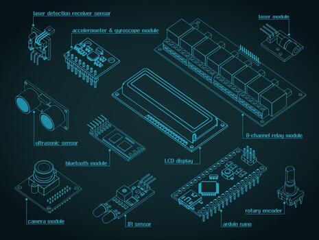 arduino sensores conjunto vector