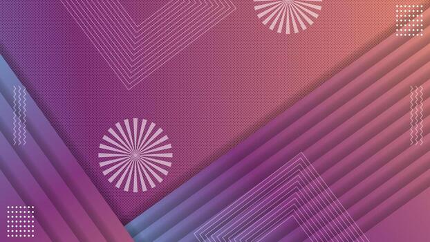 moderno resumen geométrico antecedentes con púrpura rosado degradado y en capas formas vector