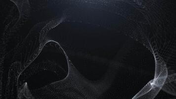 abstrato fundo do Magia partículas dentro cor, partículas brilho e mover com onda energia, lindo nebulosa, fada poeira video