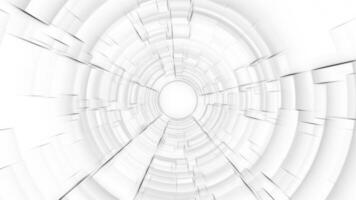 Abstract futuristic cyber world scene, sci-fi tunnel wireframe, technology surface, digital scientific background 4K animation, virtual reality concept. video