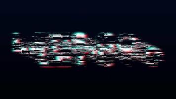 Glitch counting down 3 to 1 old text animation isolated on black background video