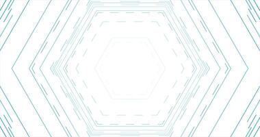 bleu hexagonal lignes abstrait futuriste technologie mouvement Contexte video