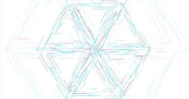 hexagonal linear forma abstrato futurista tecnologia movimento fundo video