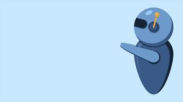 isométrique robot animation. futuriste robot. artificiel intelligence robot. isométrique moderne robot. isométrique technologie. 4k Animé dans isométrique style. video