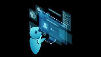 isométrico seo análise animação. procurar motor otimização análise conceito. digital tecnologia local na rede Internet. isométrico tecnologia. transparente fundo com alfa canal, video