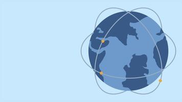 isométrique globe animation. global réseau connexion. global numérique technologie. isométrique technologie. 4k Animé dans isométrique style. video
