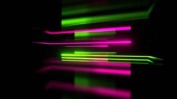 Pink and Green Neon Rectangular Shapes Moving Background VJ Loop in 4K video
