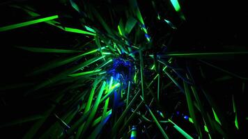 blå och grön apokalyptik skärvor bakgrund vj slinga i 4k video