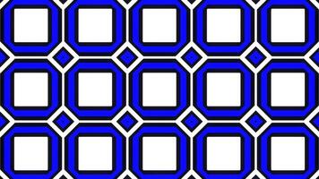 blå och vit abstrakt kvadrater mönster bakgrund vj slinga i 4k video