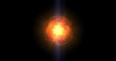 An abstract star, a pulsar. Magic sphere on a black background. Abstract animation.413 video