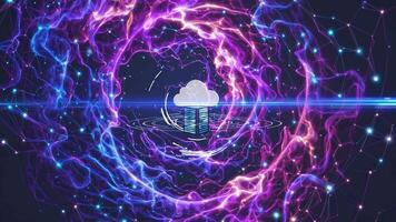 nuvem flutuando roxa azul vórtice video