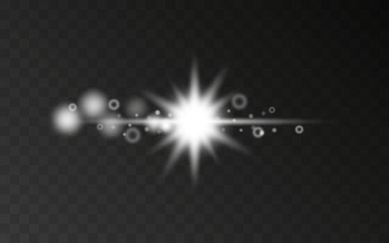 Bright Sparkle Effect with Glowing Trait vector