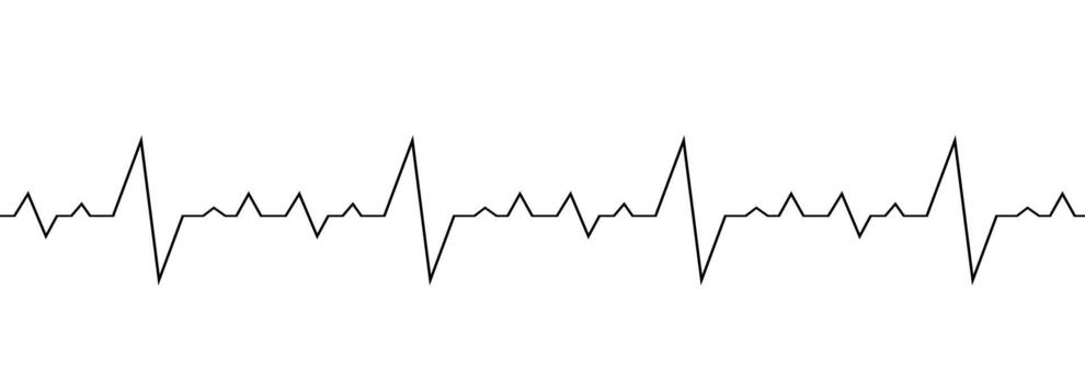 Minimal heartbeat line symbol showing pulse rhythm on white background representing health and cardiology concept vector