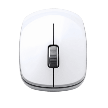 modern vit trådlös dator mus med en slät, minimalistisk design och central skrolla hjul, isolerat på en transparent bakgrund, perfekt för samtida teknologi och kontor begrepp png