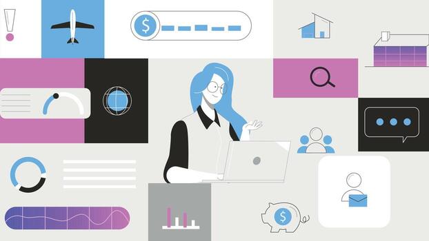 Data Visualization and User Interface Elements vector