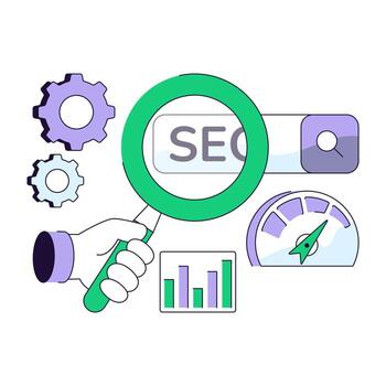 Modern design illustration of search engine optimization vector