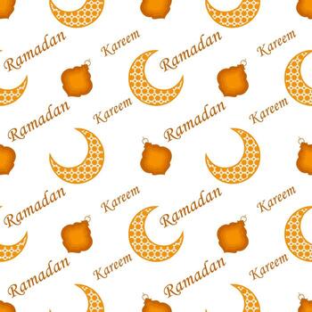 sin costura modelo con Ramadán tema con linternas vector