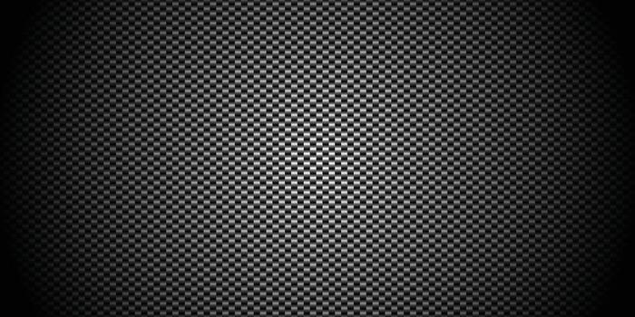 Dark Carbon Fiber Pattern Background with Spotlight Vignette. vector