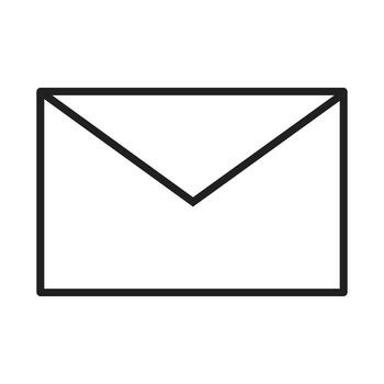 minimalista mensaje y contacto contorno símbolo para web y aplicación interfaz. vector