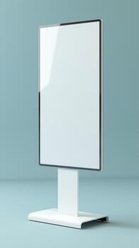 LCD display screen on a stand mockup. photo