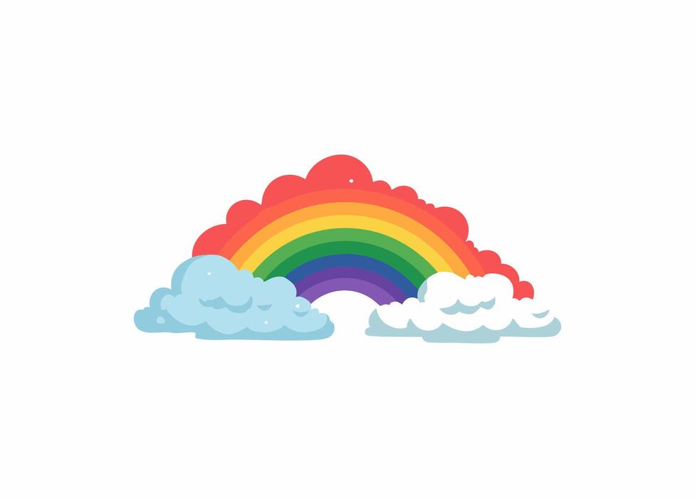 Rainbow Clouds Vector Art, Icons, and Graphics for Free Download