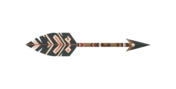 Tribal Spear flat illustration vector