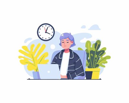 obsesión lazo plano ilustración vector