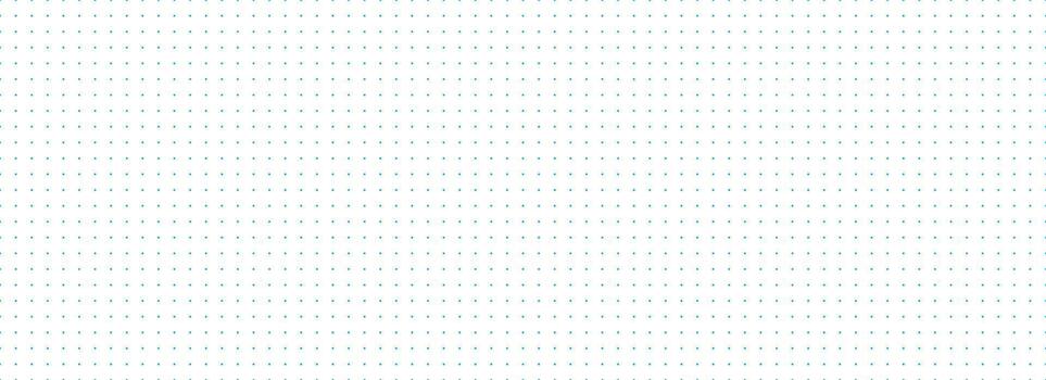 Planer page with blue dotted grid. Seamless checkered paper pattern. Bullet journal notebook background. Simple square graph texture. School math lined sheet wallpaper. Repeating workbook paper vector